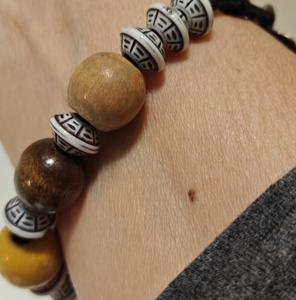 Vintage MCM Sterling Silver 925 & Enamel Cuff Bracelet - Picture 6 of 14